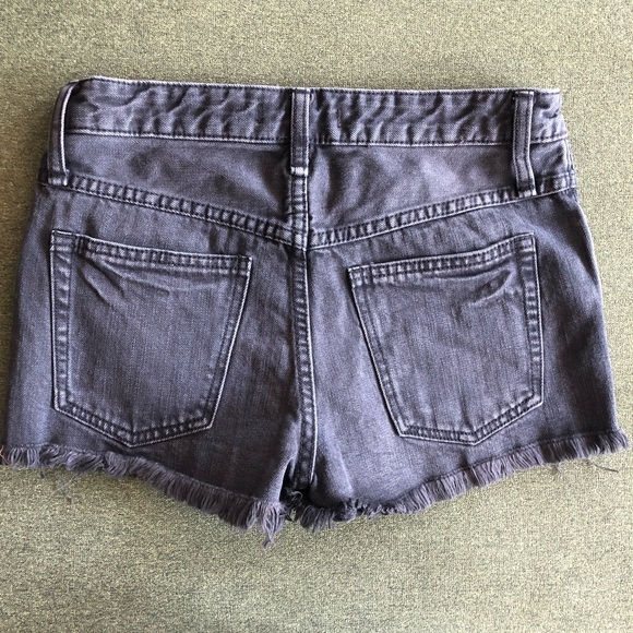 high-quality free people black denim shorts - Picture 4 of 4